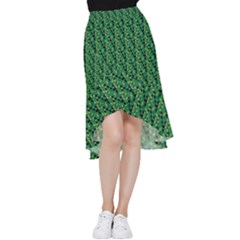 Color Spots Frill Hi Low Chiffon Skirt by Sparkle