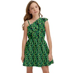 Color Spots Kids  One Shoulder Party Dress by Sparkle