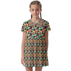 Color Spots Kids  Asymmetric Collar Dress by Sparkle