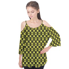 Glow Pattern Flutter Sleeve Tee 