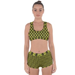 Glow Pattern Racerback Boyleg Bikini Set