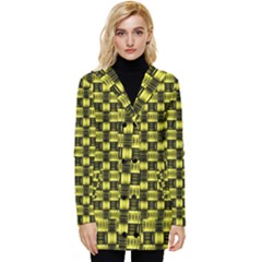 Glow Pattern Button Up Hooded Coat 