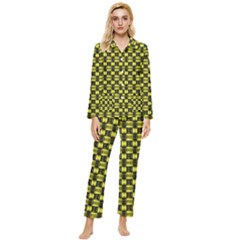 Glow Pattern Womens  Long Sleeve Velvet Pocket Pajamas Set