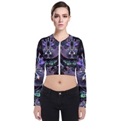 The High Priestess Card Long Sleeve Zip Up Bomber Jacket by MRNStudios