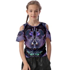 The High Priestess Card Kids  Butterfly Cutout Tee by MRNStudios