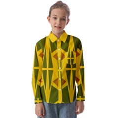  Abstract Geometric Design   Geometric Fantasy  Terrazzo  Kids  Long Sleeve Shirt by Eskimos