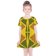 Folk Flowers Floral Art Print Flowers Abstract Art  Kids  Simple Cotton Dress