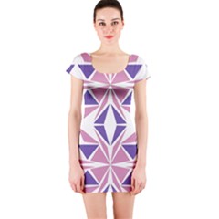 Abstract Pattern Geometric Backgrounds  Short Sleeve Bodycon Dress by Eskimos