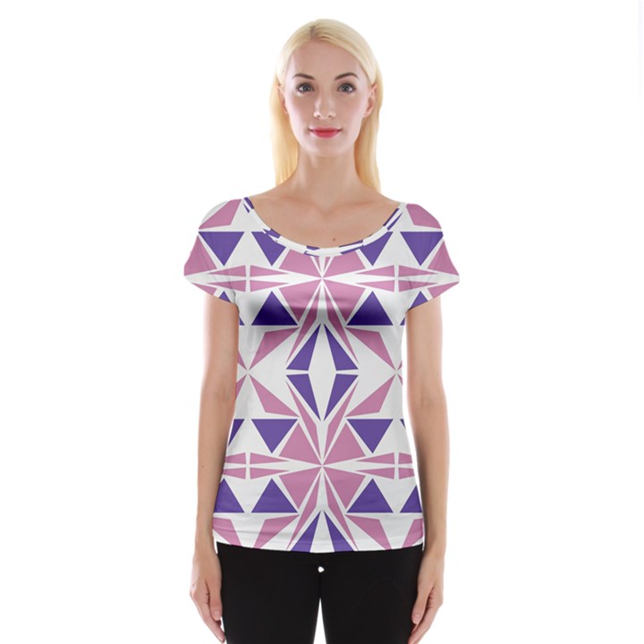 Abstract pattern geometric backgrounds  Cap Sleeve Top