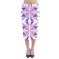 Abstract Pattern Geometric Backgrounds  Velvet Midi Pencil Skirt by Eskimos