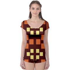 Abstract Pattern Geometric Backgrounds  Boyleg Leotard  by Eskimos