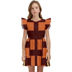 Abstract Pattern Geometric Backgrounds  Kids  Winged Sleeve Dress by Eskimos