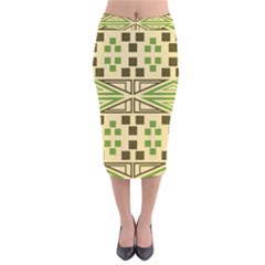 Abstract Pattern Geometric Backgrounds  Velvet Midi Pencil Skirt by Eskimos