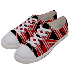 Abstract Pattern Geometric Backgrounds  Men s Low Top Canvas Sneakers by Eskimos