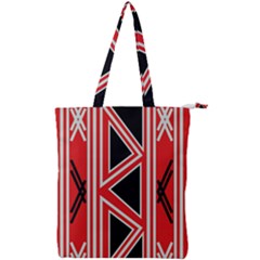 Abstract Pattern Geometric Backgrounds  Double Zip Up Tote Bag by Eskimos