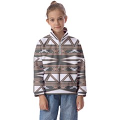 Abstract Pattern Geometric Backgrounds  Kids  Half Zip Hoodie by Eskimos