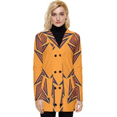 Abstract Pattern Geometric Backgrounds  Button Up Hooded Coat  by Eskimos