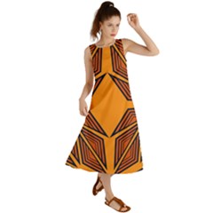 Abstract Pattern Geometric Backgrounds  Summer Maxi Dress