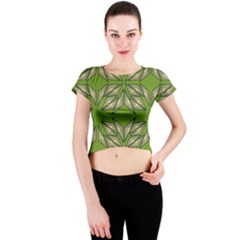 Abstract Pattern Geometric Backgrounds  Crew Neck Crop Top by Eskimos