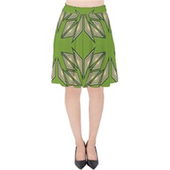 Abstract Pattern Geometric Backgrounds  Velvet High Waist Skirt by Eskimos