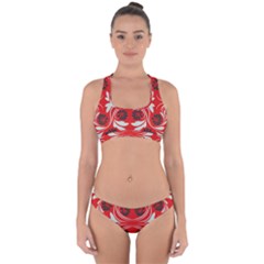 Folk flowers print Floral pattern Ethnic art Cross Back Hipster Bikini Set