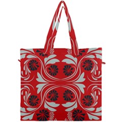 Folk Flowers Print Floral Pattern Ethnic Art Canvas Travel Bag by Eskimos