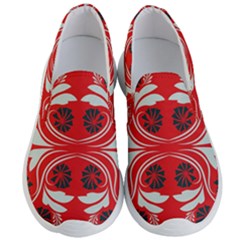 Folk flowers print Floral pattern Ethnic art Men s Lightweight Slip Ons