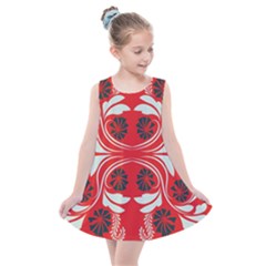 Folk flowers print Floral pattern Ethnic art Kids  Summer Dress