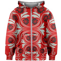 Folk flowers print Floral pattern Ethnic art Kids  Zipper Hoodie Without Drawstring