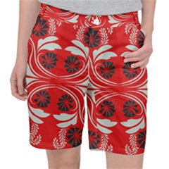 Folk flowers print Floral pattern Ethnic art Pocket Shorts