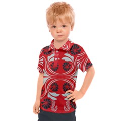 Folk flowers print Floral pattern Ethnic art Kids  Polo Tee