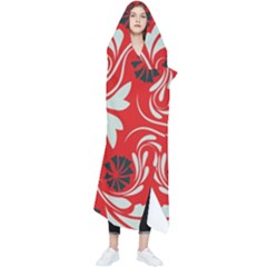 Folk flowers print Floral pattern Ethnic art Wearable Blanket