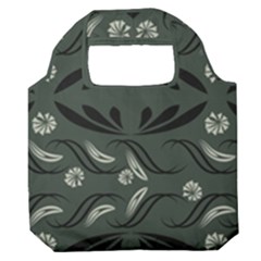 Folk Flowers Print Floral Pattern Ethnic Art Premium Foldable Grocery Recycle Bag by Eskimos