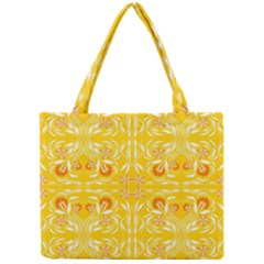 Folk Flowers Print Floral Pattern Ethnic Art Mini Tote Bag