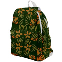 Folk Flowers Print Floral Pattern Ethnic Art Top Flap Backpack by Eskimos