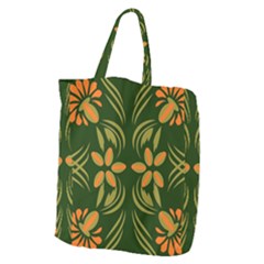 Folk Flowers Print Floral Pattern Ethnic Art Giant Grocery Tote by Eskimos