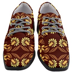 Folk Flowers Print Floral Pattern Ethnic Art Women Heeled Oxford Shoes by Eskimos