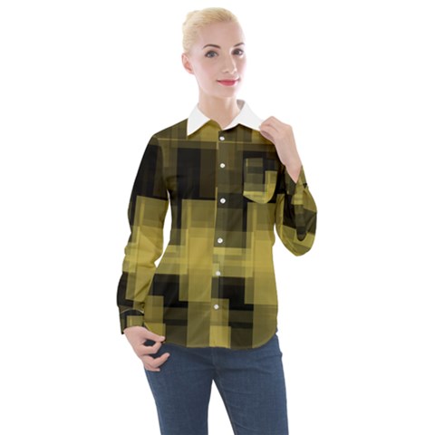 3 White-background Women s Long Sleeve Pocket Shirt by Casemiro