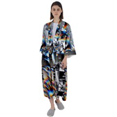 Rainbow Assault Maxi Satin Kimono by MRNStudios