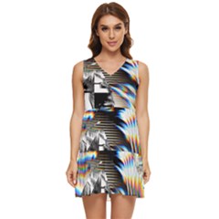 Rainbow Assault Tiered Sleeveless Mini Dress