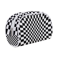 Illusion Checkerboard Black And White Pattern Make Up Case (Small)