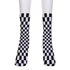 Illusion Checkerboard Black And White Pattern Crew Socks