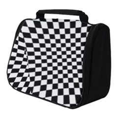 Illusion Checkerboard Black And White Pattern Full Print Travel Pouch (small) by Nexatart