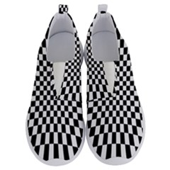 Illusion Checkerboard Black And White Pattern No Lace Lightweight Shoes by Nexatart