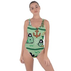 Seamless Pattern Fishes Pirates Cartoon Bring Sexy Back Swimsuit
