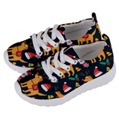 Funny Christmas Pattern Background Kids  Lightweight Sports Shoes