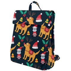 Funny Christmas Pattern Background Flap Top Backpack by Jancukart