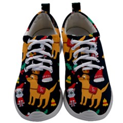 Funny Christmas Pattern Background Mens Athletic Shoes