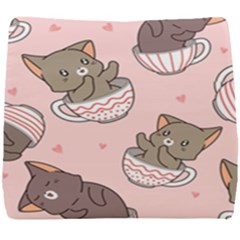 Seamless Pattern Adorable Cat Inside Cup Seat Cushion by Jancukart