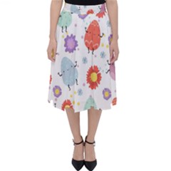 Easter Seamless Pattern With Cute Eggs Flowers Classic Midi Skirt by Jancukart